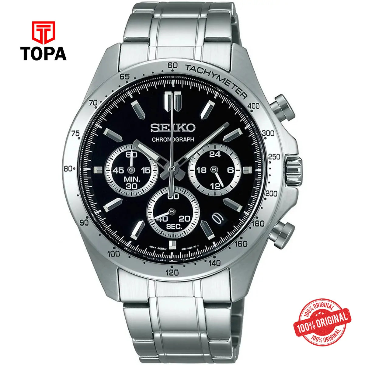 Seiko Spirit Chronograph SBTR013 Metal Band Men Watch - Topa