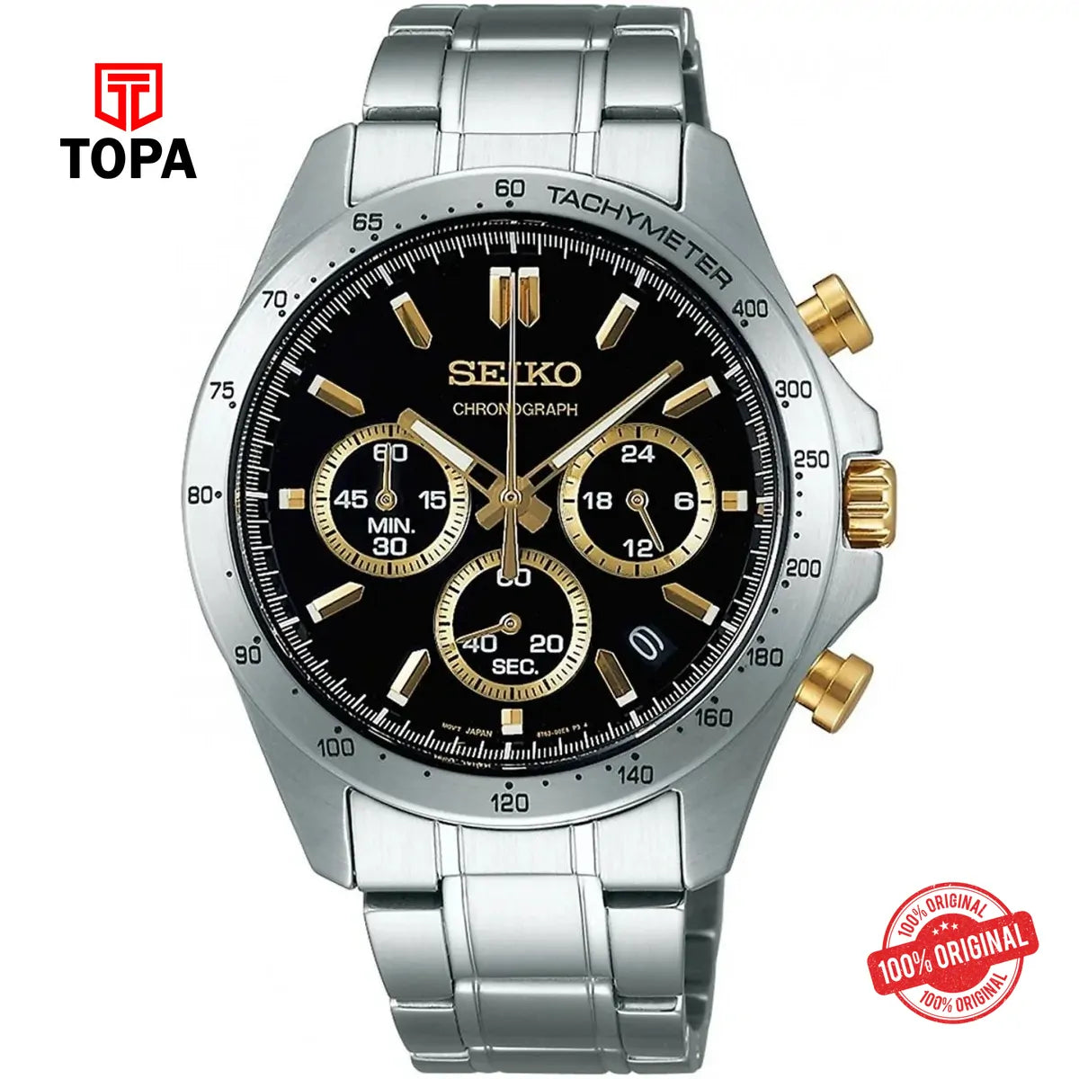 Seiko Spirit Chronograph SBTR015 Metal Band Men Watch - Topa