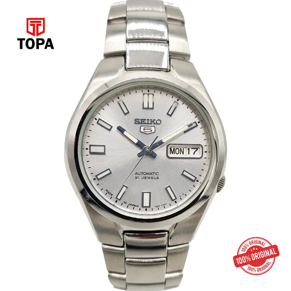 Seiko5 02933 Pre-Owned Metal Band Men Watch - Topa