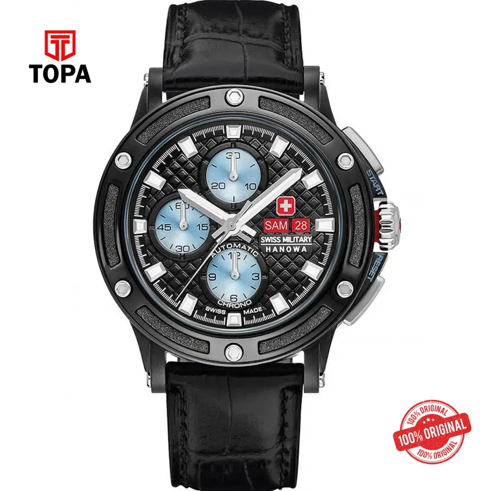 Swiss Military Hanowa 05-4347.13.04.001.07 Leather Band Men Watch - Topa