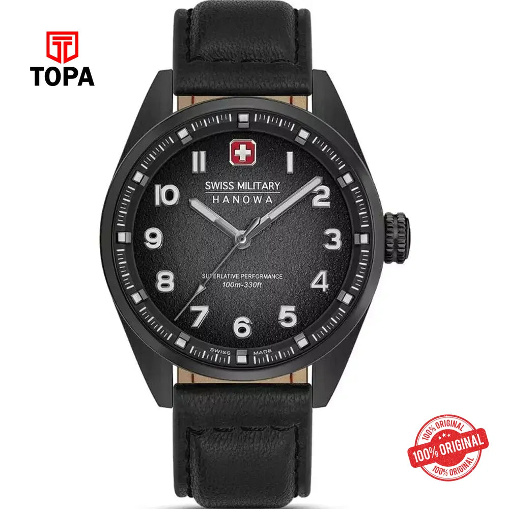 Swiss Military Hanowa SMWGA0001530 Leather Band Men Watch - Topa