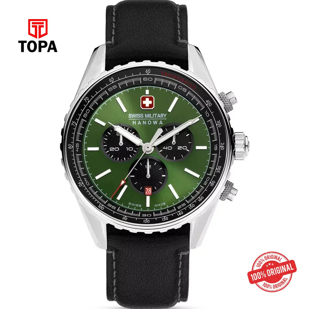 Swiss Military Hanowa SMWGC0000305 Leather Band Men Watch - Topa