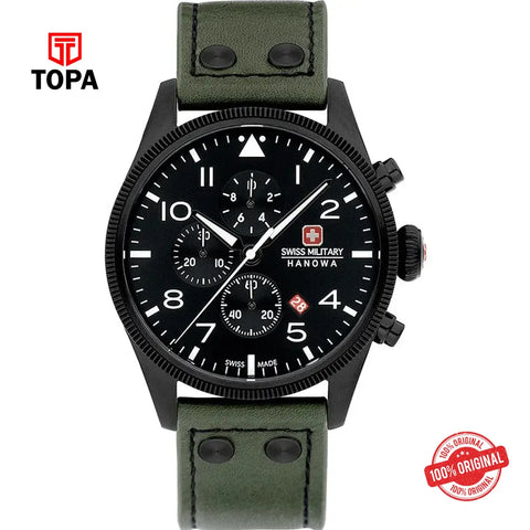 Swiss Military Hanowa SMWGC0000430 Leather Band Men Watch - Topa