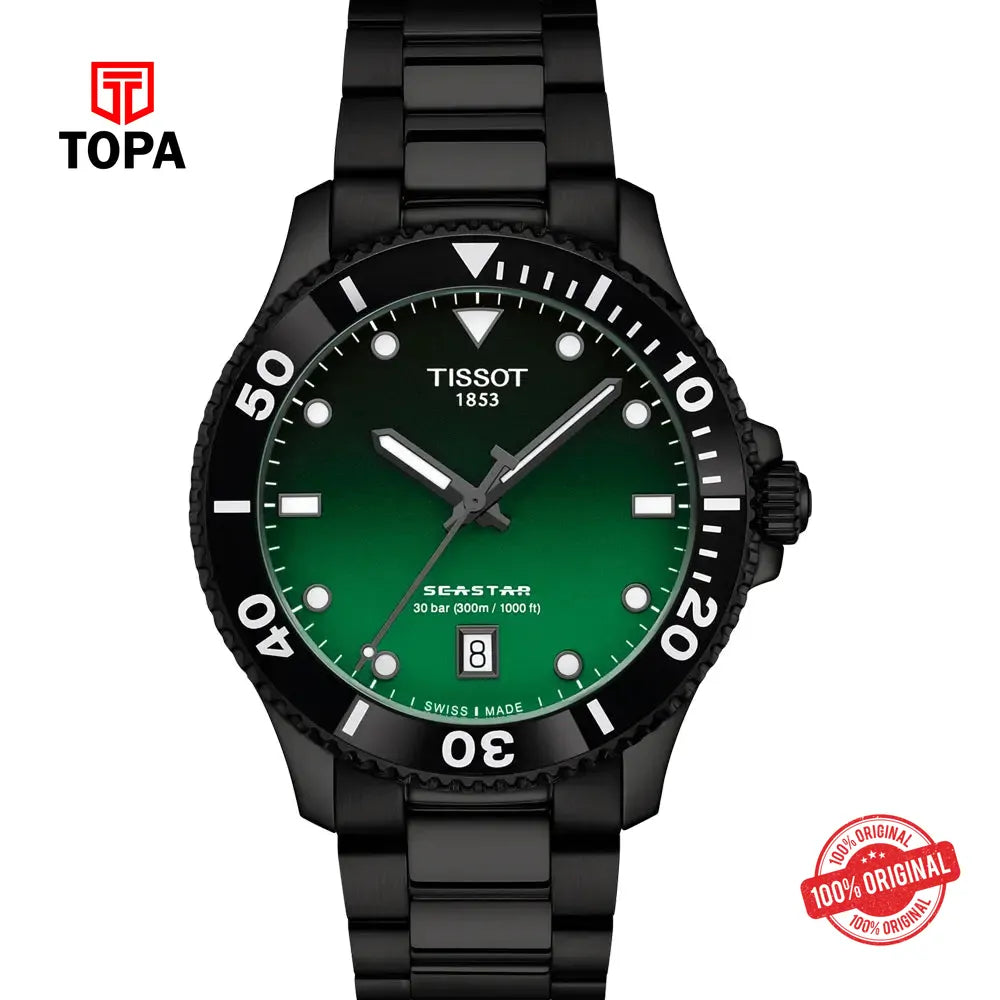 Tissot T120.410.33.091.00 Sea Star 1000 Metal Bad Men Watch - Topa