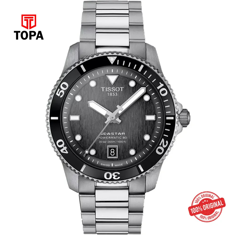 Tissot T120.807.11.051.00 Sea Star 1000 Metal Band Men Watch - Topa