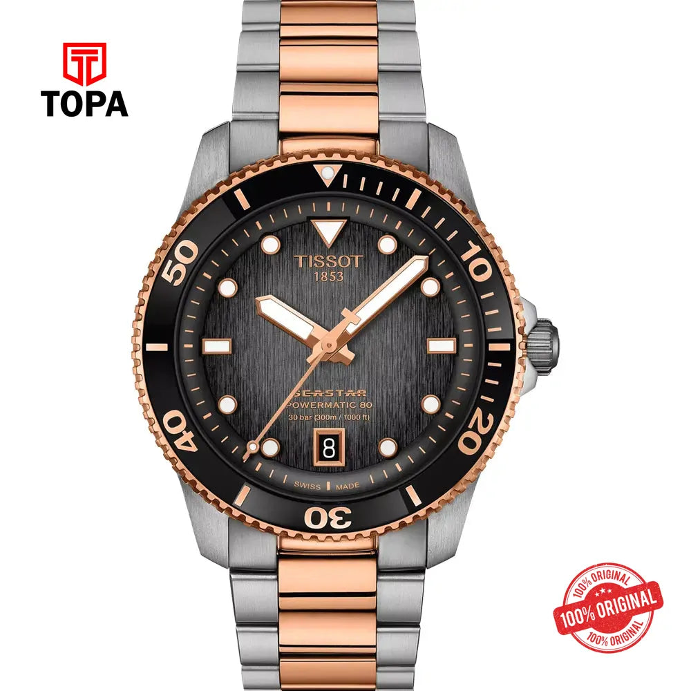Tissot T120.807.22.051.01 Sea Star 1000 Metal Band Men Watch - Topa